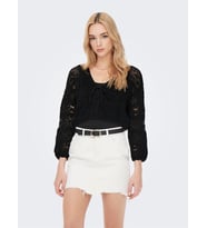 Only Kadın Triko Crop Hırka - 15257604 (Siyah)