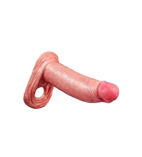 Pembe Tilki Silikon Penis Kılıfı L Beden (16 cm)