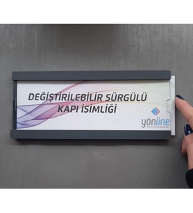 Yönline Large Boy Değiştirilebilir Sürgülü Kapı Isimliği
