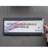 Yönline Large Boy Değiştirilebilir Sürgülü Kapı Isimliği