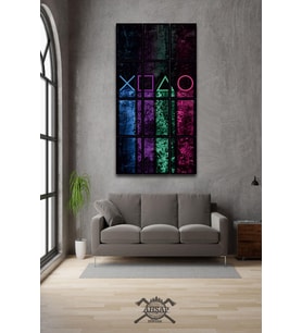 12 parça Game PLaystation Çerçeve Görünümlü Mdf tablo Duvar Süsü Hediyelik Eşya (45cm x 85cm)