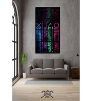 12 parça Game PLaystation Çerçeve Görünümlü Mdf tablo Duvar Süsü Hediyelik Eşya (45cm x 85cm)