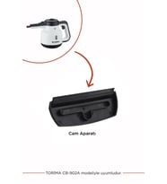 Torima CB-902A Buharlı Temizlik Makinası Uyumlu Yedek Cam Aparatı (Siyah)
