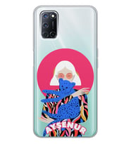 Oppo Pink And Leon Tasarımlı Şeffaf Telefon Kılıfı
