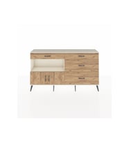 Arges Konsol Tek Raflı 4 Çekmeceli 2 Kapaklı 176x30x99 Aytaşı-Çam