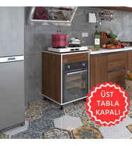 Kenzlife ankastre modülü kabini kalimera cvz 85*60*56 fırın ocak dolabı ayarlı ayaklı üstü kapalı (Karışık)