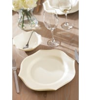 LOUISA TEMPERLİ SERVİS TABAĞI 29 CM (Beyaz)