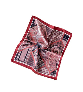 Saten Bandana Saten Fular Saten Çanta Aksesuarı Özel Desen Bandana 45X50 Cm