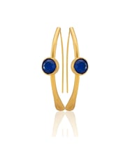 Kadir Jewellery 22 Ayar Altın Kaplama Kadın Taşlı Küpe -El İşçiliği Ve Hipoalerjenik Küpe