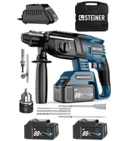 Steiner Germany Technology 88 V 5 Ah Kömürsüz Motorlu Çift Akülü Kırıcı Delici Hilti Darbeli Matkap