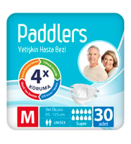 Paddlers Yetişkin Hasta Bantlı Bez Medium 30 Adet – Yüksek Emici
