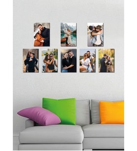 Kişiye Özel 8 Fotoğraflı Dikdörtgen Mdf Tablo