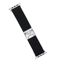 Uray store Apple Watch 42mm Forest Kumaş Kordon - Siyah