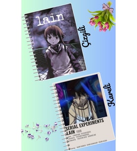 Serial experiments lain defter seti 2 adet A4 boyutu 21*30 çizgili + kareli 60 syf
