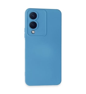 Vivo Y17S Kılıf Nano içi Kadife Silikon - Mavi