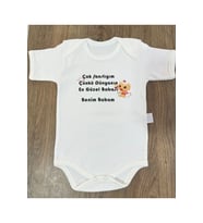 Yazılı Zıbın En Güzel Babası Yazılı Bebek Zıbını