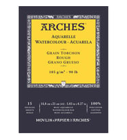 Arches Sulu Boya Blok Defter Rough 185g 15 Yaprak 14,8x21