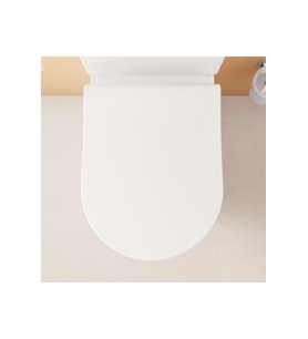 Vitra S20 Round Universal Klozet Kapağı Duroplast - Üstten Sıkmalı Yavaş Kapanır - Beyaz Teşhir