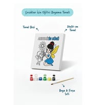 Annemizin Günü Temalı Eğitici Boyama Tuvali – Şövalesiz Set 20x20 cm