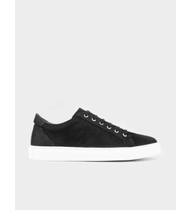 Hakiki Deri Siyah Bağcıklı Sneaker Erkek Günlük Ayakkabı
