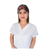 Sağlıklı Kalp Desenli Doktor Hemşire Hastane Bone (Siyah)