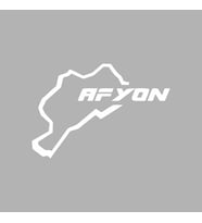 Afyon Harita Araba Sticker siyah 18x12 CM (Beyaz)