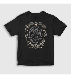 Presmono Unisex Çocuk Siyah Virgo Zodiac Hediye Başak Burcu T-Shirt 530272tt