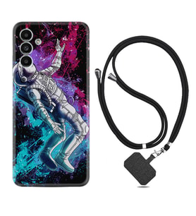 Samsung A23 A31 A32 A50 A51 A52 A53 A70 Kılıf Boyun Askılı Silikon Astronot Signs 1753