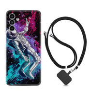 Samsung A23 A31 A32 A50 A51 A52 A53 A70 Kılıf Boyun Askılı Silikon Astronot Signs 1753