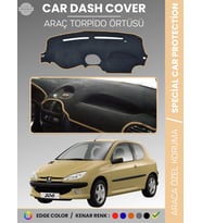 PEUGEOT 206 KÜÇÜK EKRAN (1998-2003) Torpido Örtüsü Ön Göğüs Torpido Koruma Birebir Uyum Kaymaz