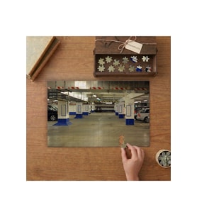 Kapalı Otopark Tasarımı 240 parça Ahşap Puzzle Ahşap Kutuda MP01126