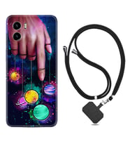 Vivo Y15S Y32 Y33S Y51 Y53S Kılıf Boyun Askılı Silikon Finger planet 1740