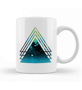 Quoiromantic Quoisexual Layered Galaxy Triangles Kupa Bardak Porselen