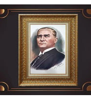 ÖZEL SERİ ALTIN VARAKLI ATATÜRK TABLO S961