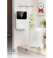 Torima Kapı Zili Kablosuz Akıllı Su Geçirmez Zil X9 Beyaz