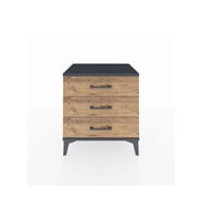 Hyperion Komodin 3 Çekmeceli 60x44x64 Antrasit-Çam
