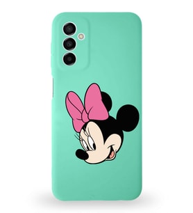 Samsung Galaxy A04s Uyumlu Lansman Kılıf Altı Kapalı İçi Kadife  Minnie Mouse-B Tasarımlı  Kapak (Şeffaf)