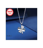 Wishleaf Yonca 925 Ayar Gümüş Kolye Sevgililer günü , annenize verilecek en güzel gümüş hediyesi WLF01, 0