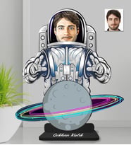Kişiye Özel Astronot Erkek Ahşap Biblo-2