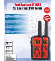 Aselsan ST-1085 PMR İKİLİ EL TELSİZİ (Kırmızı-Siyah)