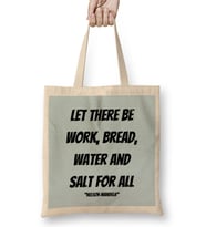 Nelson Mandela Quotes Art Gift - Vintage Retro Style Bez Çanta Uzun Saplı