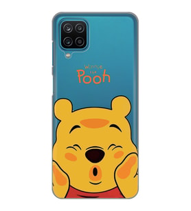 Samsung Galaxy A12/M12 Uyumlu Winnie The Pooh Desenli Şeffaf Telefon Kılıfı