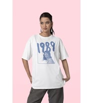 Retro Şarkıcı Taylor Swift Baskılı Unisex Oversize Tişört