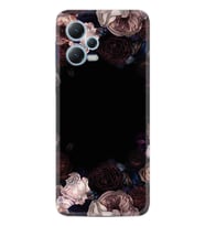 Xiaomi Redmi Note 12 4g Kılıf Resimli Desenli Silikon Platinium Series Dark Flowers 1906