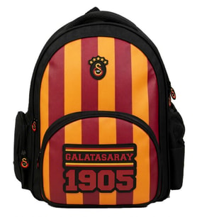 Galatasaray Üç Bölmeli Erkek Çocuk Galatasaray Baskılı Sarı - Kırmızı - Siyah Okul Sırt Çantası - 26925