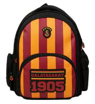 Galatasaray Üç Bölmeli Erkek Çocuk Galatasaray Baskılı Sarı - Kırmızı - Siyah Okul Sırt Çantası - 26925