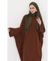 Haki Düz Klasik Şal Turlu Polyester Lüx Janjan 202126_09