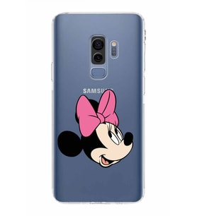 Samsung Galaxy S9 Plus  Kamera Korumalı Kapak Minnie Mouse Tasarımlı  Şeffaf Kılıf