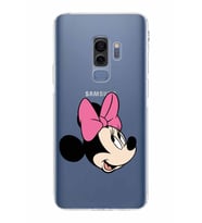 Samsung Galaxy S9 Plus  Kamera Korumalı Kapak Minnie Mouse Tasarımlı  Şeffaf Kılıf