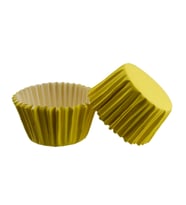 Cupcake Kalıbı Pet Kapsül  Kek Kalıbı 48X34 MM (100 Adet)  Sarı